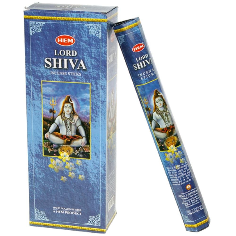 Hem Lord Shiva Incense 6 Hexagon Packs of 20 = 120 Sticks