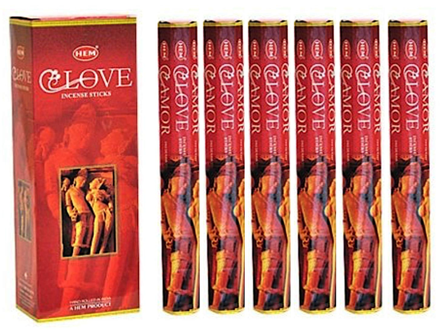 Love - Box of Six 20 Stick Tubes - HEM Incense