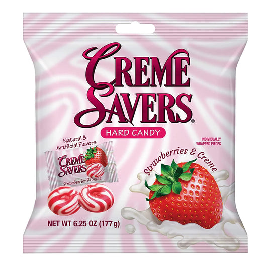 Creme Savers Strawberry & Creme Hard Candy (177 g Bag)