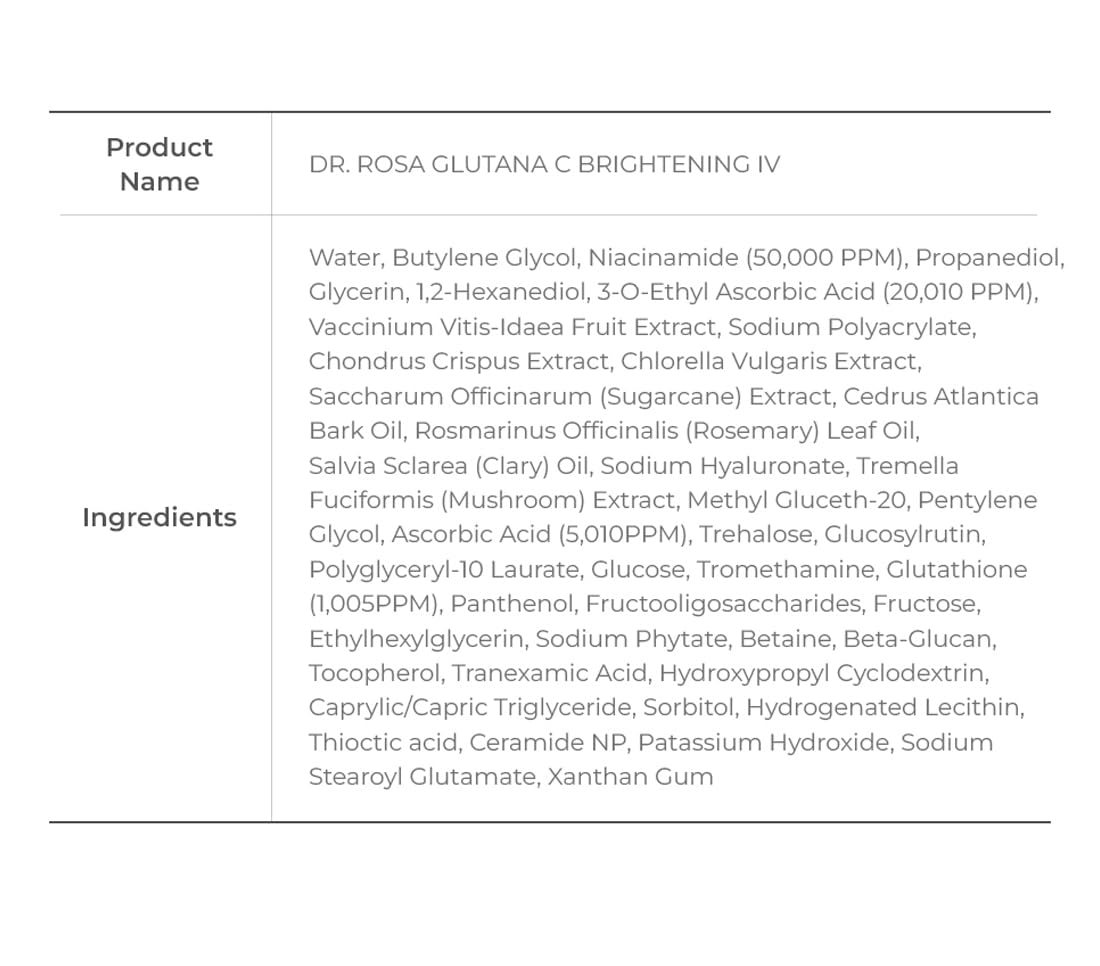 DR.ROSA Glutana C IV Brightening Serum (15 mL)