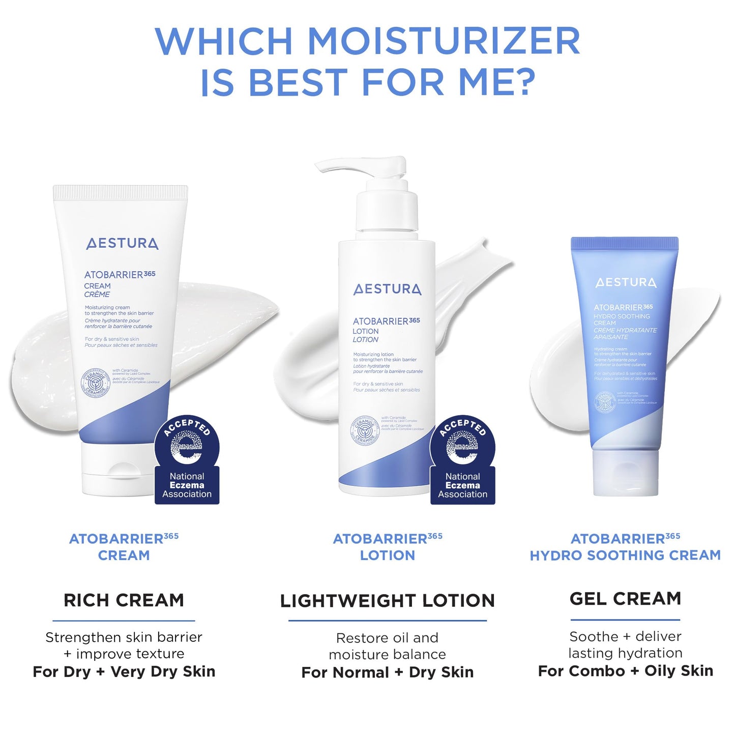 AESTURA ATOBARRIER365 Cream with Ceramide, Korean Moisturizer for Barrier Repair | 120-hour Lasting Hydration, Capsuled Ceramides for Dry & Sensitive Skin, Non-comedogenic tested, 2.70 fl.oz.(Renewed)