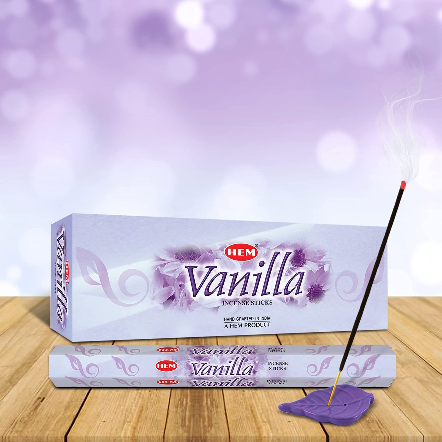 Hem Vanilla Incense Sticks (6 Packets Of 20 Sticks Each)