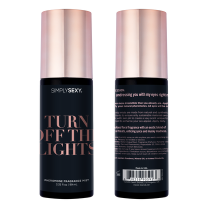 SIMPLY SEXY PHEROMONE BODY MIST - TURN OFF THE LIGHTS - 3.35 floz | 99mL