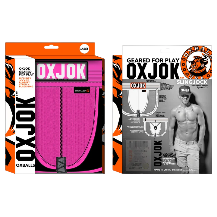 SLINGJOCK, upthrust slider-strap jock, PINK SKY, MEDIUM