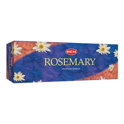 Rosemery (Rosemary) - Box of Six 20 Stick Hex Tubes - HEM Incense Hand Rolled In India