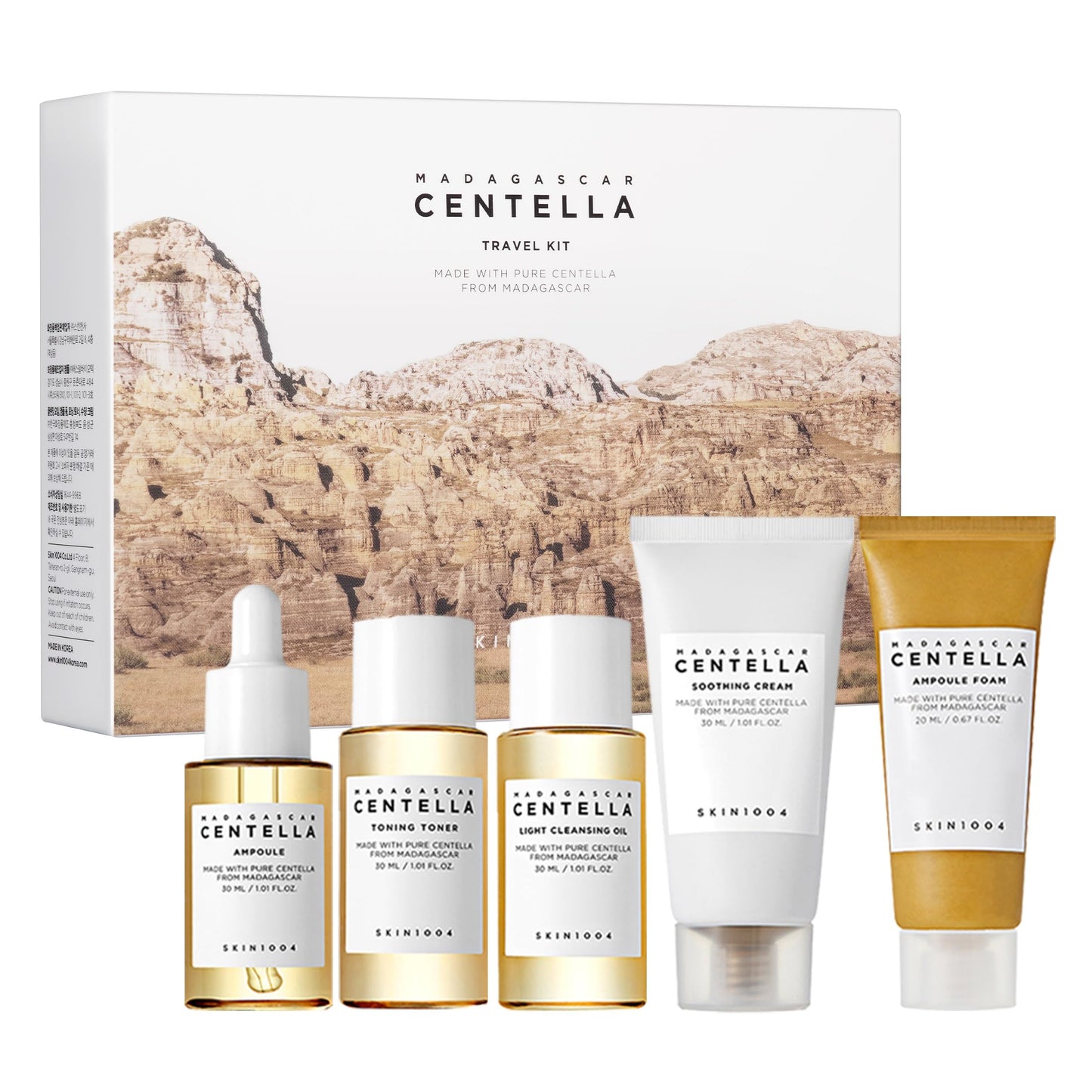 SKIN1004 Madagascar Centella Travel Kit | 5 pcs Skincare Set