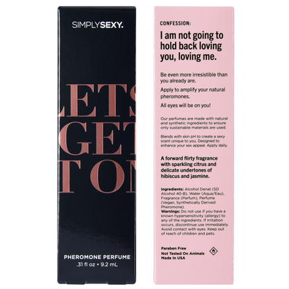 SIMPLY SEXY PHEROMONE PERFUME SPRAY - LET'S GET IT ON - 0.31 floz | 9.2mL