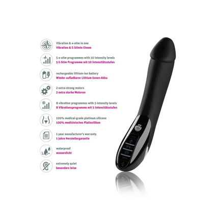 Mystim Tickling Truman eStim Vibrator, Black Edition
