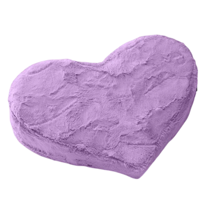 Heart Wedge Faux Fur, Purple