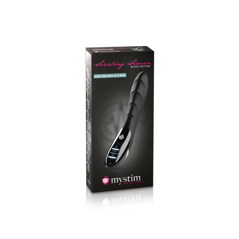 Mystim Sizzling Simon eStim Vibrator, Black Edition