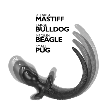 PUG puppy tail buttplug BLACK Small