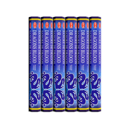 120 Incense Sticks Bulk Pack, HEM, Zen Aromatherapy, 6 Boxes of 20 Sticks -Dragon's Blood Blue