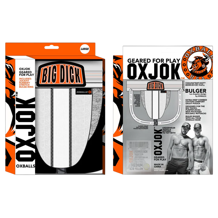 BULGER, the big pouch jock, WHITE SNOW, LARGE