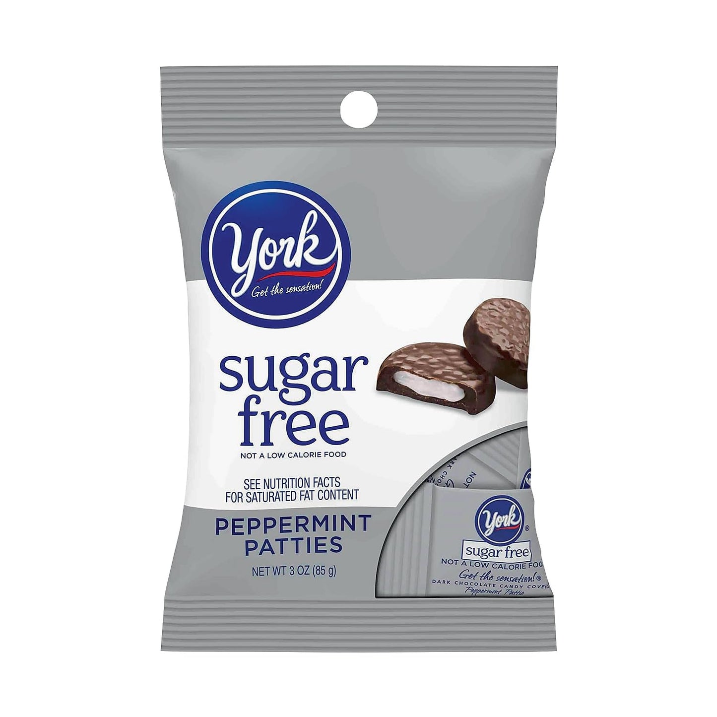 Sugar Free Mini York Peppermint Patties 3 Ounce Theater Size Pack 1 Bag