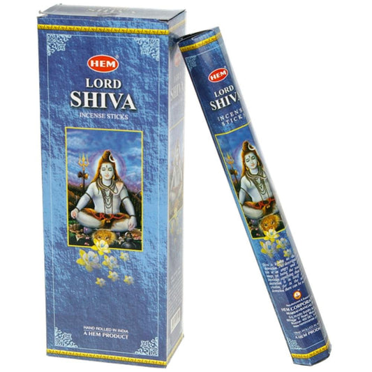 Hem Lord Shiva Incense 6 Hexagon Packs of 20 = 120 Sticks