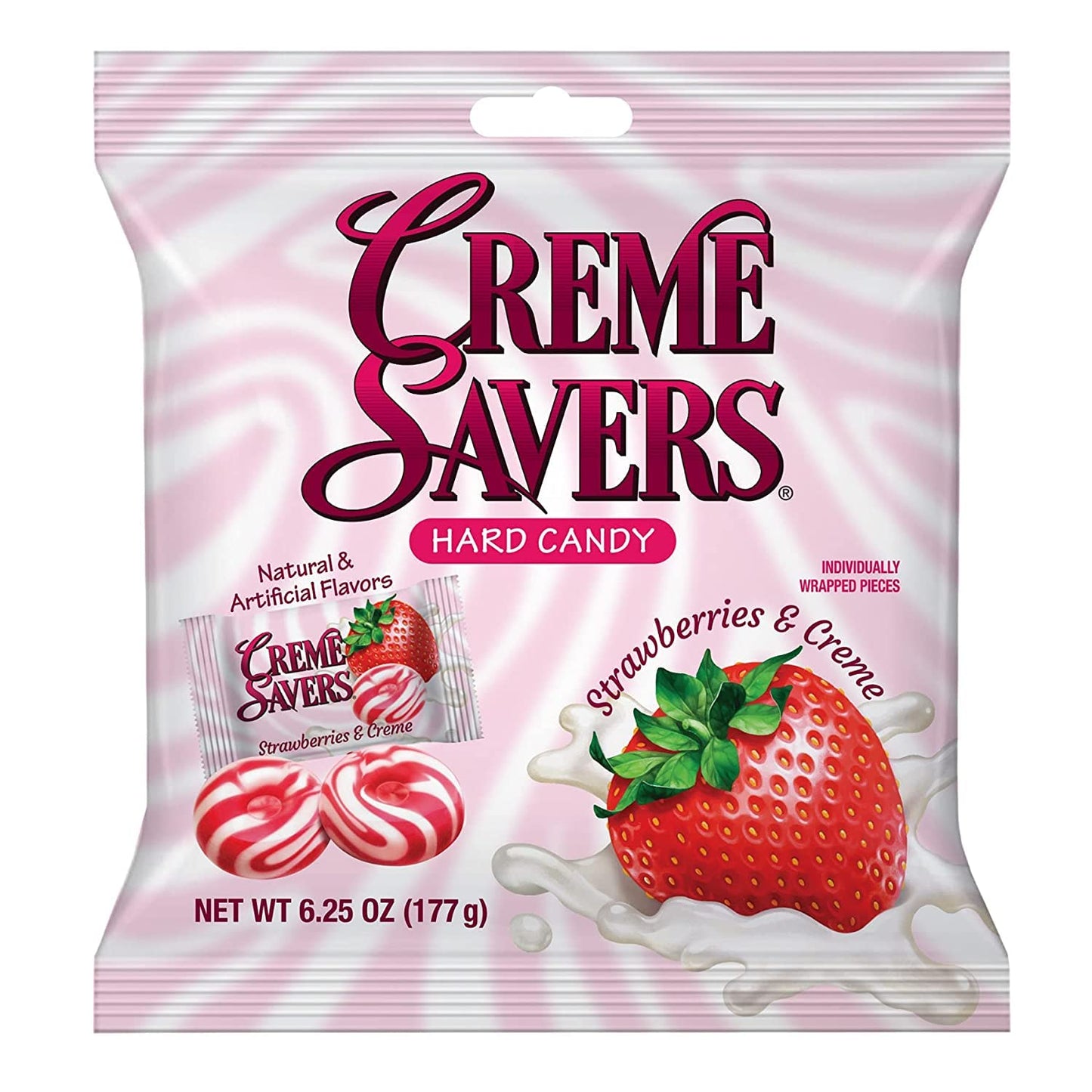 Creme Savers Strawberry & Creme Hard Candy (177 g Bag)