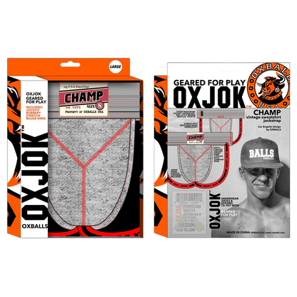 CHAMP, vintage sweatshirt jockstrap, GRAY HEATHER, X-LARGE