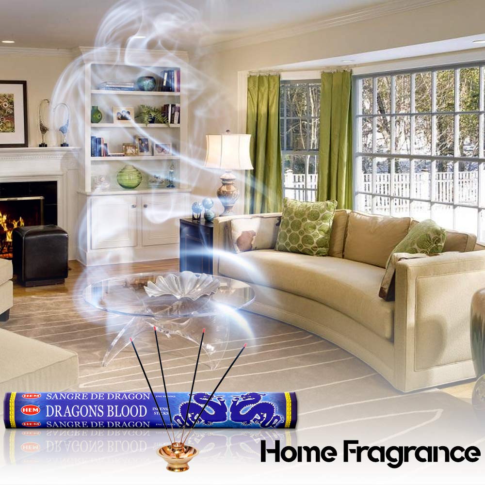 120 Incense Sticks Bulk Pack, HEM, Zen Aromatherapy, 6 Boxes of 20 Sticks -Dragon's Blood Blue