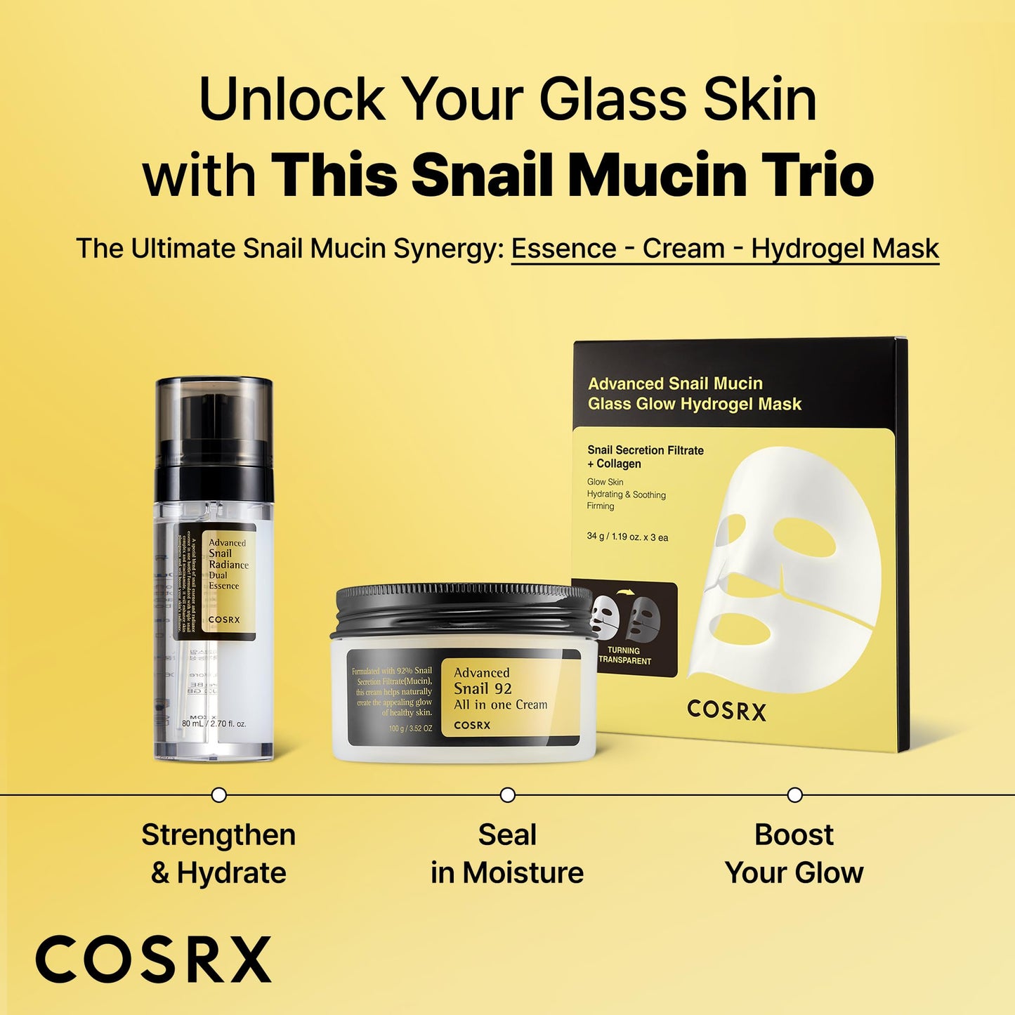 COSRX Advanced Snail Radiance Dual Essence – 80 mL / 2.7 fl. oz | Brightening & Hydrating Korean Skincare