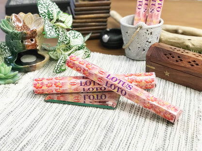 Lotus - Box of Six 20 Stick Tubes - HEM Incense