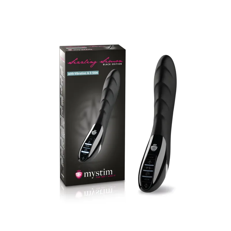 Mystim Sizzling Simon eStim Vibrator, Black Edition