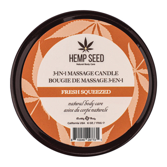 Hemp Seed 3-in-1 Massage Candle Fresh Squeezed 6oz