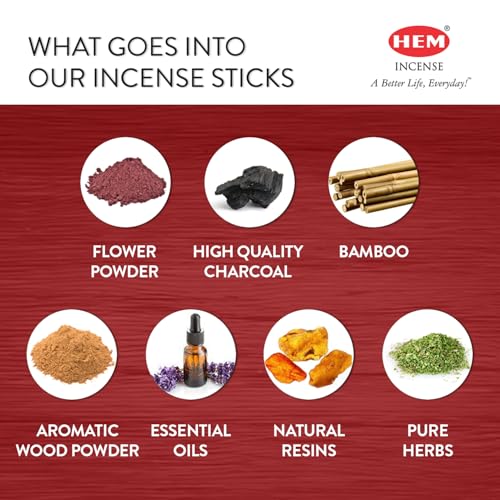 Frankincense - Box of Six 20 Sticks Tubes, 120 Sticks Total - HEM Incense from India