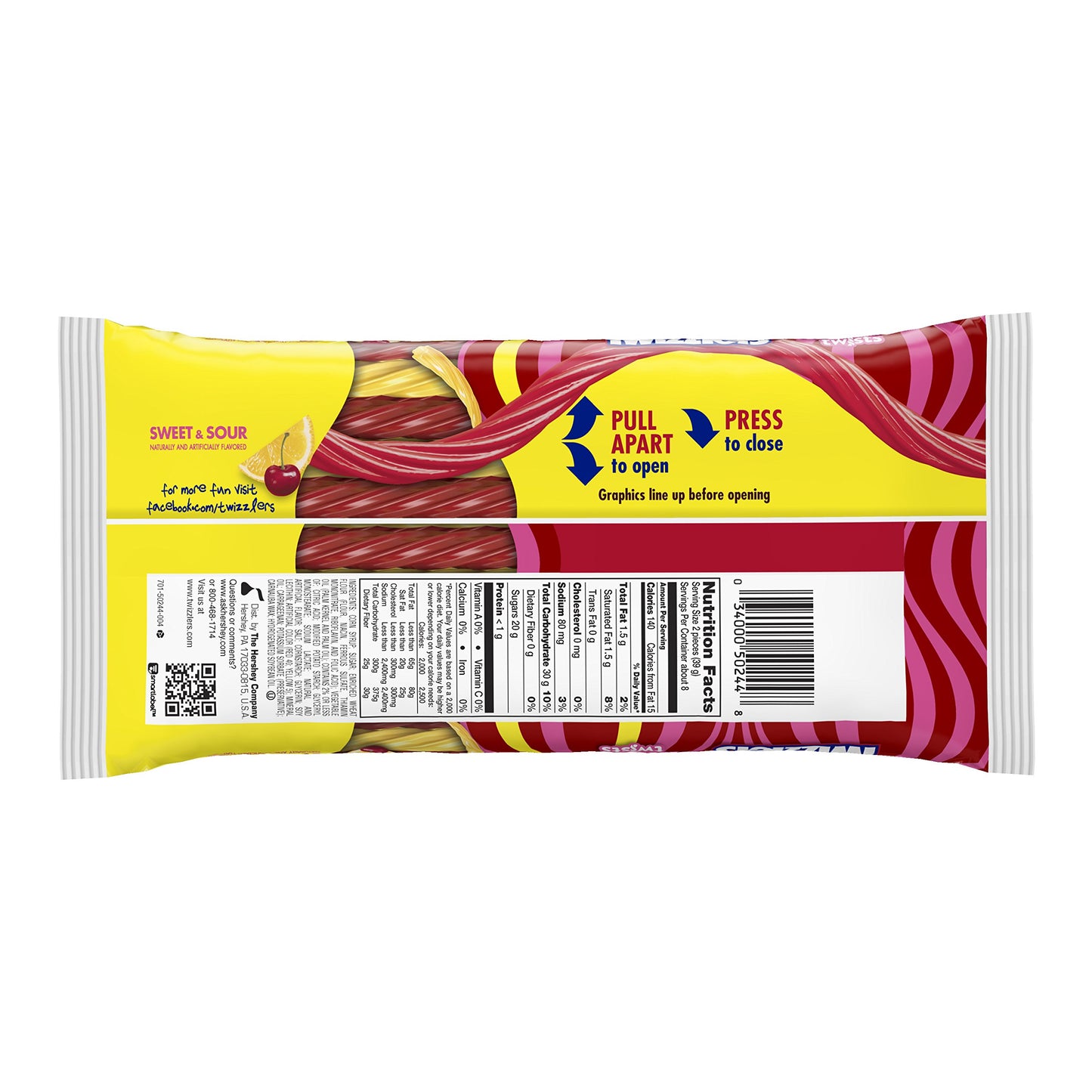 Twizzlers Sweet & Sour Filled Twists 11oz Bag