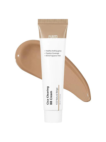 Purito Cica BB Cream #23 Natural Beige | Lightweight Korean BB Cream for Sensitive Skin | Natural Finish, Hydrating Texture, Everyday Wear (30ml)