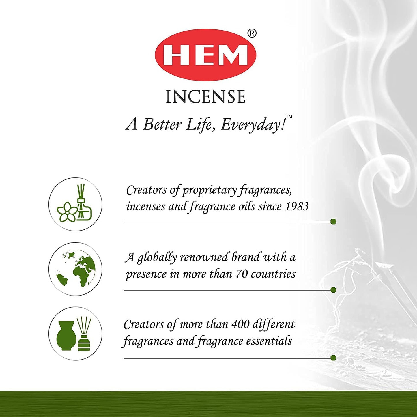 HEM Incense Sticks - Fragrance Patchouli - 120 Sticks