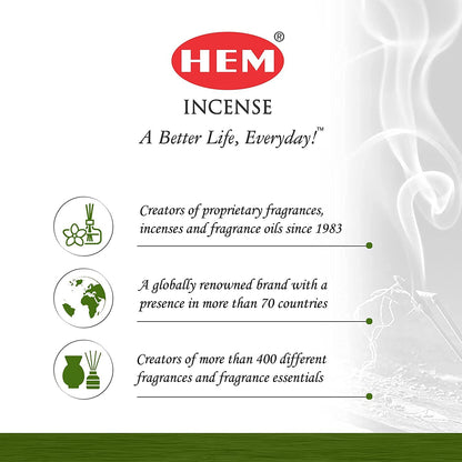 HEM Incense Sticks - Fragrance Patchouli - 120 Sticks