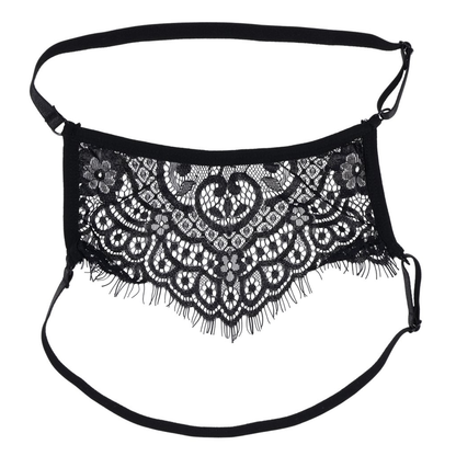 Veiled Vision Lace Blindfold - Black