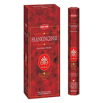 Frankincense - Box of Six 20 Sticks Tubes, 120 Sticks Total - HEM Incense from India