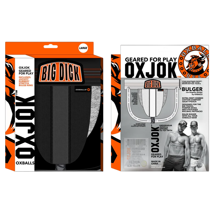 BULGER, the big pouch jock, BLACK IRON, LARGE