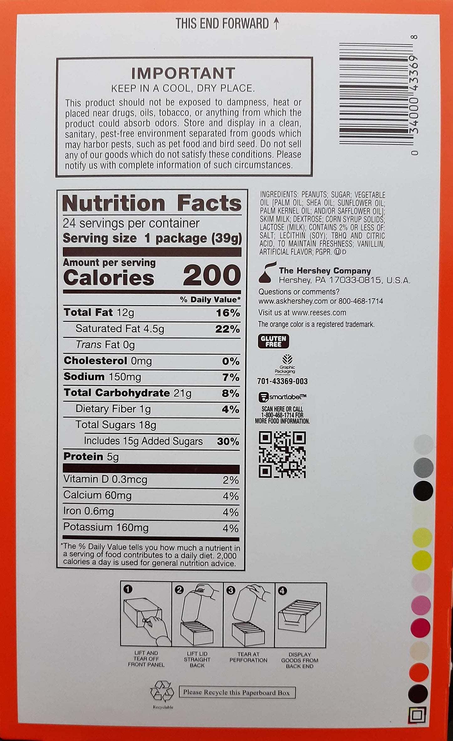 REESE'S WHITE 2 WHITE CREME & PEANUT BUTTER CUPS BOX OF 24