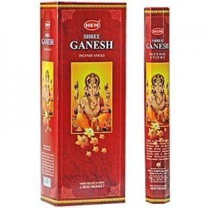 Hem Shree Ganesha Incense 6 Hexagon Packs of 20 = 120 Sticks