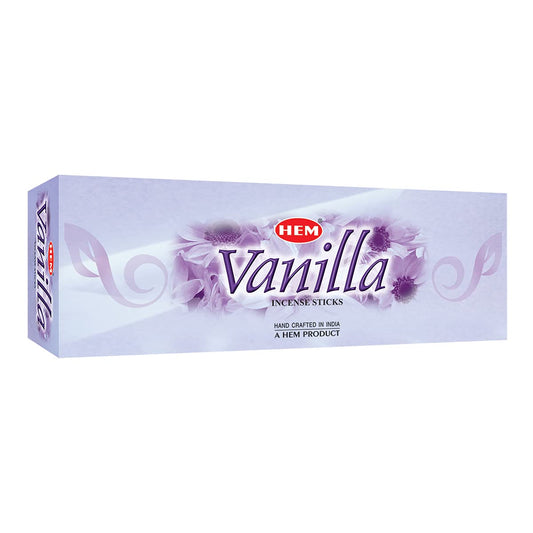Hem Vanilla Incense Sticks (6 Packets Of 20 Sticks Each)